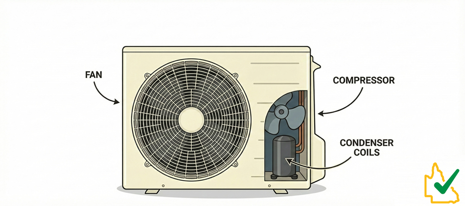 Air-conditioner outdoor compressor unit diagram - Brisbane Storm Smart Check Air-conditioner outdoor compressor unit diagram - Brisbane Storm Smart Check